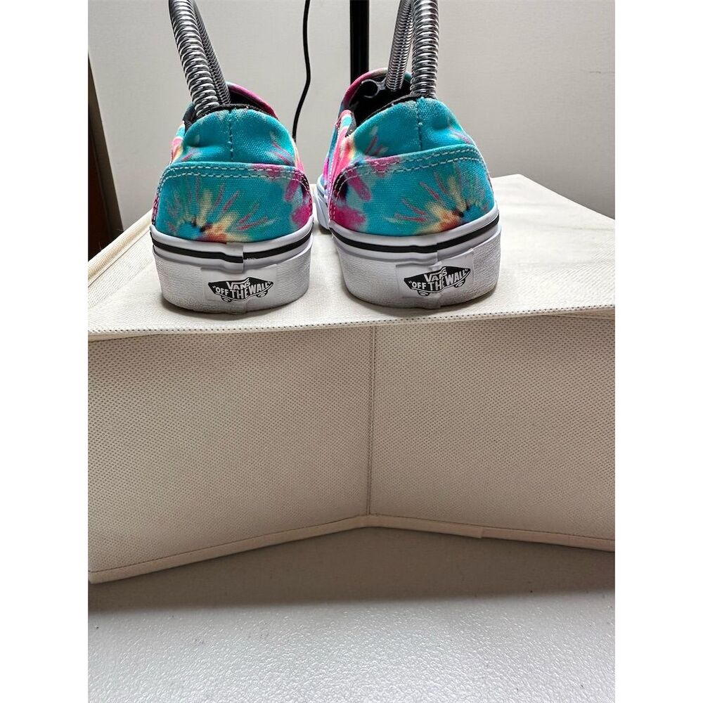 Vans Unisex Slip-On Sneakers Multicolor Rainbow Tie Dye Casual Shoes Siz… - Picture 3 of 9